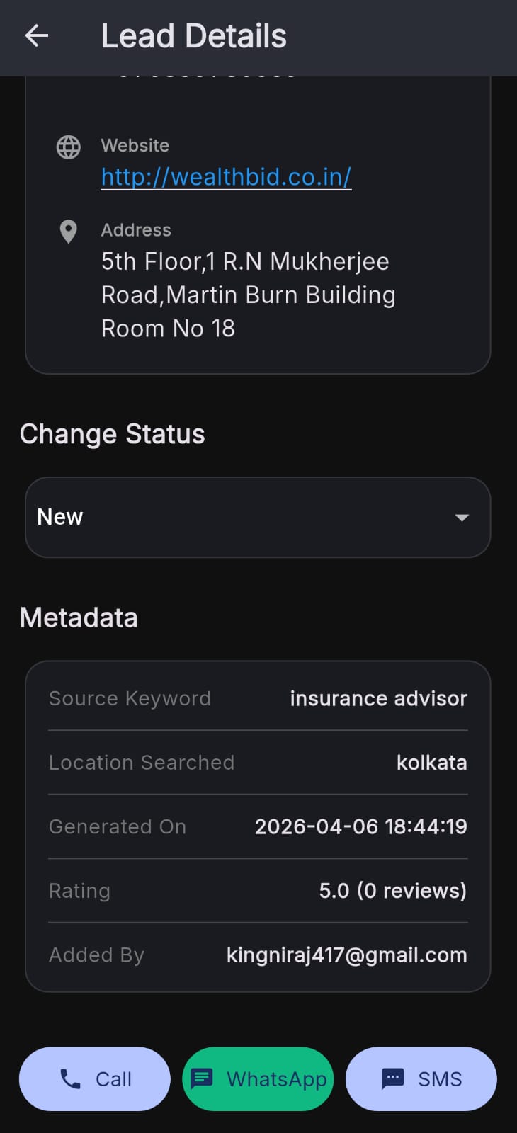 G Leads CRM PRO App Screen 9